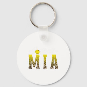 Porte-clés Mia Grand-mère léopard de softball Mia de Pla de s
