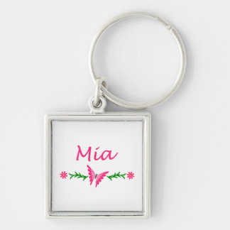 Porte-clés Mia (papillon rose)