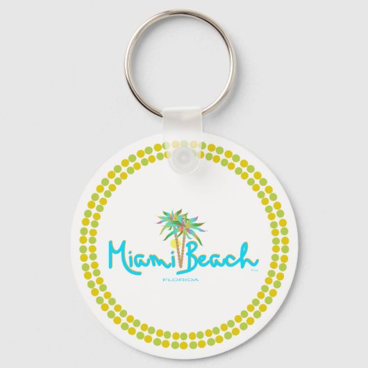 Porte-clés Miami Beach, Floride Je t'aime Porte - clés (Recto)