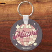 Porte-clés Miami City Floride voyage de vacances souvenir vio (Recto)