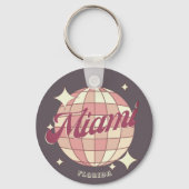 Porte-clés Miami City Floride voyage de vacances souvenir vio (Verso)