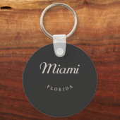 Porte-clés Miami Floride Police Blanche (Recto)
