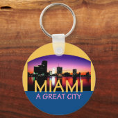 Porte-clés Miami Floride Un Porte - clé de ville (Recto)
