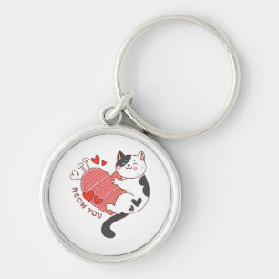 Porte-clés Miaou Toi Joli Chat Saint-Valentin