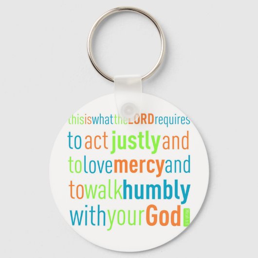 Porte-clés Micah 6:8 (Recto)