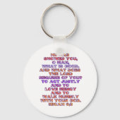 Porte-clés Micah 6:8 (Recto)