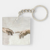 Porte-clés Michelangelo Création d'Adam Mains Beaux-Arts (Dos)