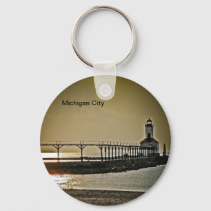 Porte-clés Michigan City Indiana Lighthouse