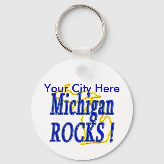 Porte-clés Michigan Rocks ! (Recto)