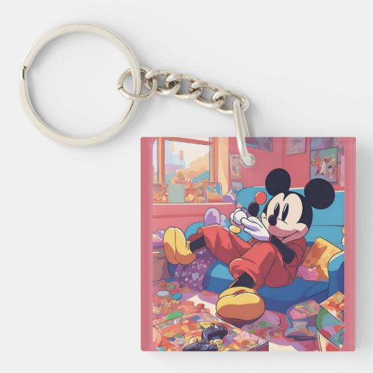 Porte-clés Mickey prendre un frein (Devant)