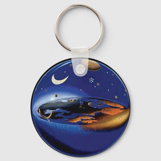 Porte-clés Micro-Porte - clé Soleil et Lune flottant (Recto)