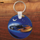 Porte-clés Micro-Porte - clé Soleil et Lune flottant (Recto)