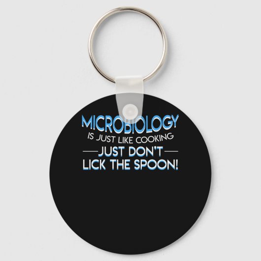 Porte-clés Microbiologie Comme Cuisine Ne Lick Spoon (Recto)