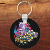Porte-clés Microphone ~ Mike Audio Chanter musique (Recto)