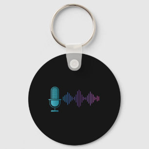 Porte-clés Microphone musique chant Karaoke Sound Engeneer Gi