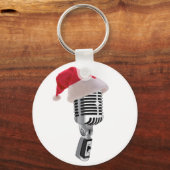 Porte-clés Microphone père Noël (Recto)