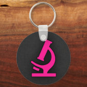 Porte-clés Microscope rose chaud (Recto)