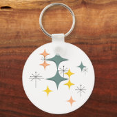 Porte-clés Mid Century Modern Eames Atomic Starbursts Custom (Recto)