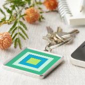 Porte-clés Midcentury layered squares - jade green (Côté)