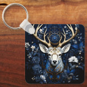 Porte-clés Midnight Celestial Floral Gothic Deer (Recto)