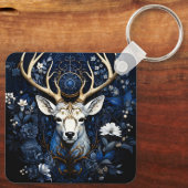 Porte-clés Midnight Celestial Floral Gothic Deer (Verso)