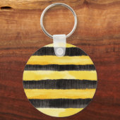 Porte-clés Miel Abeille Noir Or Jaune Noël (Verso)