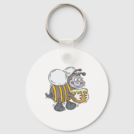 Porte-clés miel d'accaparement d'abeilles (Recto)