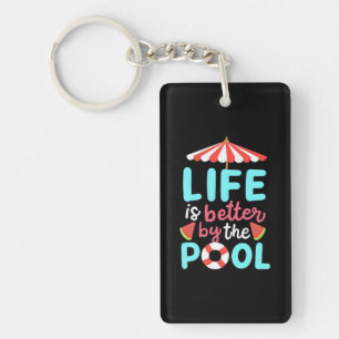 Porte-clés Mieux Vivre Au Bord De La Piscine