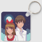 Porte-clés Mignon Art Manga Romantique (Dos)