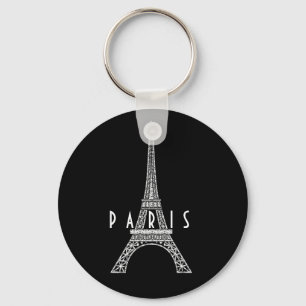 Porte-clés Mignon blanc France Paris tour Eiffel