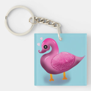 Porte-clés Mignon Canard Rose Kawaii & Art pour Nurserie à Co