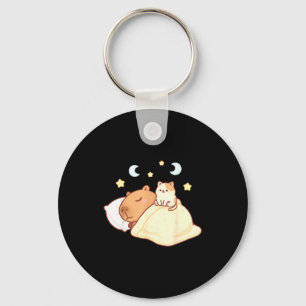 Porte-clés Mignon Capybara Kawaii Pyjama de Sommeil Sleepybar