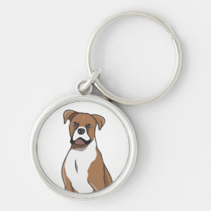 Porte-clés Mignon Cartoon Boxer Chien Amoureux