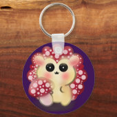 Porte-clés Mignon Champignon Rouge Kawaii Hérisson Toadstool  (Recto)