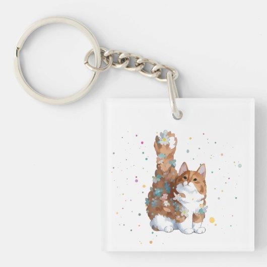 Porte-clés Mignon chat animal de compagnie (Devant)