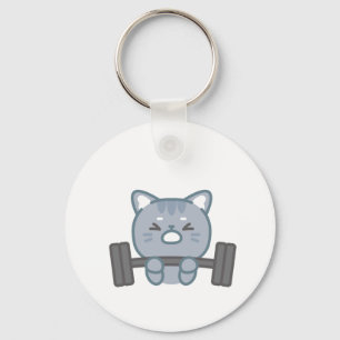 Porte-clés mignon chat gymnase design chat gym amant design