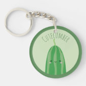 Porte-clés Mignon comme un concombre Nom drôle Kawaii Cutecum (Devant)