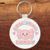 Porte-clés Mignon Doux Comme Un Bonbon Rose (Recto)