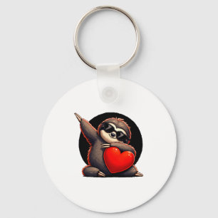 Porte-clés Mignon Drôle Cool Paresseux Dabbing Cœur Saint-Val