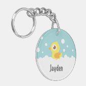 Porte-clés Mignon en caoutchouc mignon dans le bain moussant (Devant gauche)