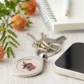 Porte-clés Mignon et adorable Yak marron (Côté )