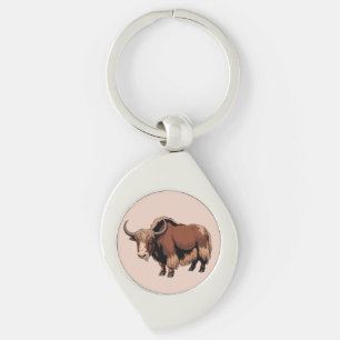 Porte-clés Mignon et adorable Yak marron