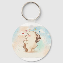 Porte-clés mignon et rond