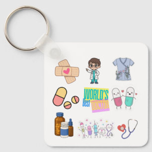 Porte-clés mignon infirmière & médical