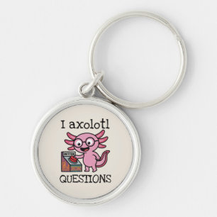 Porte-clés Mignon Je Questions Axolotl aztèque Oh Non bouton