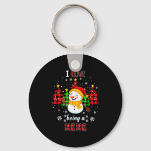 Porte-clés Mignon Je Suis Heureux D'être Un Bonhomme De Neige