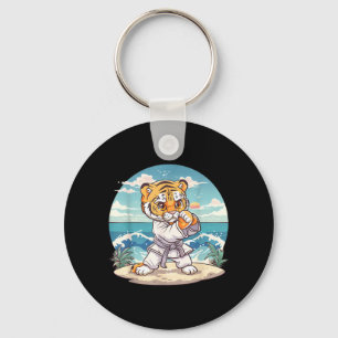 Porte-clés Mignon Karaté Tigre Kickboxing Taekwondo Jiu-Jitsu