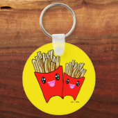 Porte-clés mignon kawaii frites foodie (Recto)