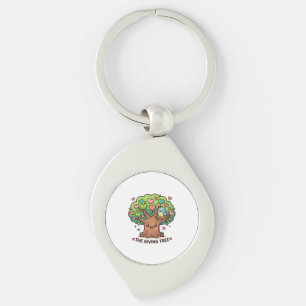 Porte-clés Mignon Kawaii L'Arbre Généreux Cœur Feuilles Genti