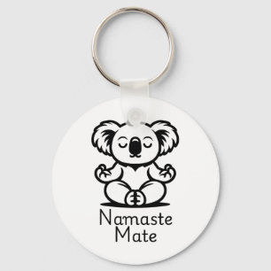 Porte-clés Mignon koala australien méditant en position de yo